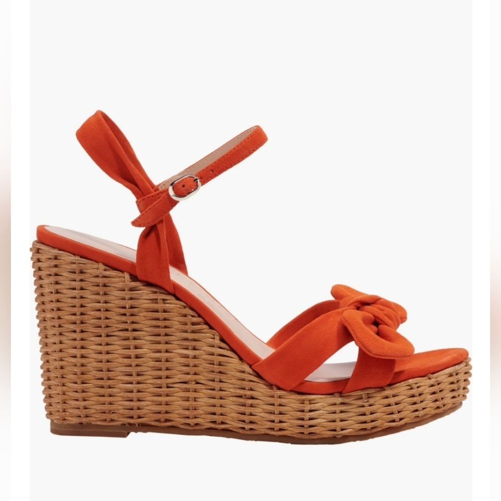 NIB Kate Spade Size 9 Dried Apricot Patio Platform Wedge Sandal - Picture 10 of 15